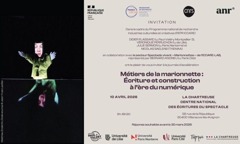 Métiers de la marionnette : Écriture et construction à l’ère du numérique